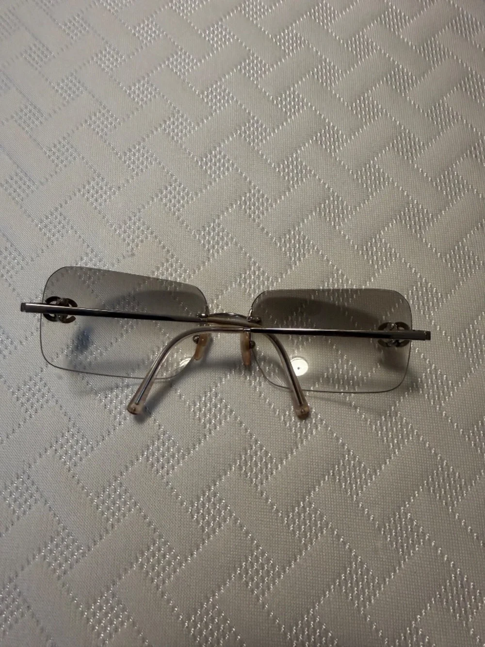 Chanel vintage sunglasses, clear with diamond cc’s - Picture 2 of 2